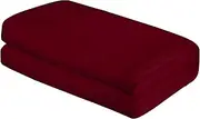 Royale Linens Queen Flat Sheet - Ultra Soft Brushed 1800 Microfiber Flat Sheets Only - Wrinkle Free & Stain Resistant - Hotel Quality Top Sheet for Bed (Queen, Burgundy)