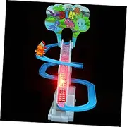 Abaodam Cute Dinosaurs Stairs Climbing Race Track Dinosaur Slide Toys for Boys and Girls