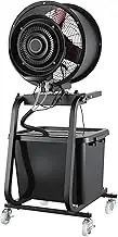3 Speed Settings Floor Fan, Oscillating Standing Fan with Wheels, Industrial Pedestal Fan with 42L Large Water Tank, Misting Fan