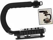 LABRIMP C Type U Type Camera Stabilizer Hand Grip Black Handheld Video Stabilizer for Low Angle Shots Compact Design for Travel Camera Holder for Smooth Footage