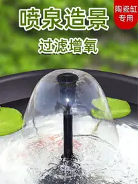 在飛比找樂天市場購物網優惠-格池魚池圓型陶瓷魚缸流水循環過濾器噴泉泵造景凈水三合一靜音