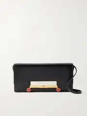 [Marni] Marni - Vhs E/w Embellished Leather Shoulder Bag - Black - One size One size Black