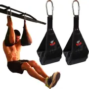 Premium Ab Slings Straps - Rip-Resistant Heavy Duty Pair for Pull up Bar Hang...