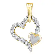 1/4CT-Diamond HEART PENDANT