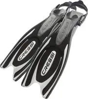 Cressi Frog Plus Open Heel Diving / Scuba Fins in White/Black sz Small/Medium