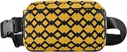 [GuoChe] Stylish Fanny Pack Waist Bag Women Men Happy Halloween Black Yellow Mini Crossbody Shoulder Bag with Adjustable Strap for Travel Shopping Running, Happy Halloween66, 8" x 5.3" x 2.3", Retro