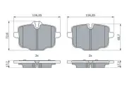 Bosch Rear Brake Pads BP2540 fits BMW X3 G01 xDrive M40i xDrive 20d xDrive 30d (for: BMW)