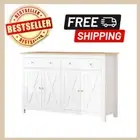 Sideboard Buffet Cabinet Cupboard Side Console Table Storage 2 Drawers 4 Doors