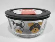 ❤️ NEW Pyrex 4 Cup FUREVER FRIENDS Glass Storage Bowl & Cover *PUPPY DOG BREEDS