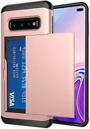 for Samsung Galaxy S10 Plus S10E S10 5G S9 S8 S7 S6 Edge S5 Case Slide Armor Wallet Card Slots Holder Cover for Samsung Note 9 8,Rose Gold,Galaxy Note 20 Ultra