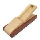 Pencil Case Holder Wooden Stationery Storage Organiser with Lid for Home Office