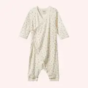 Kimono Stretch &amp; Grow Pointelle - Aster Floral Print by Nature Baby | the memo