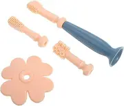 UTHCLO Ergonomic Design Toothbrush Replacement Heads 3pcs Silicone Oral Cleaner Soft Brush for Boys and Girls' Teeth Brushing