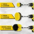 3PCS Yellow Grout Power Scrubber Clean Drill Brush Tub Cleaner Combo Tool Kit