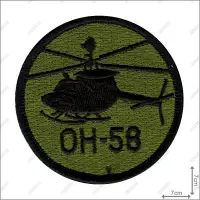 在飛比找Yahoo!奇摩拍賣優惠-【ARMYGO】OH-58D戰搜直升機 圓型章 (綠色)