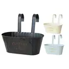 Railing Planter Garden Field Bed Black Do Old Oval Hanging Planter 28x24x9.5cm