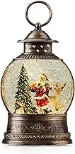 HOLYHOM S Globe Lighted Christmas Decorations, Musical Christmas S Globe Lantern with Swirling Glitter, Santa and Elk, Christmas Holiday Party Gifts and Decorations CA-SG0062B