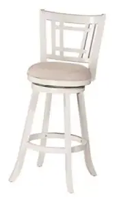 Fairfox Swivel Bar Stool, Barstool Bar Height White