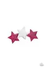 Paparazzi Pink Silver Star Hair Clip NEW