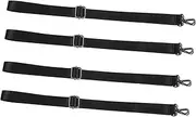 Adjustable Horse Blanket Sheets Leg Straps 4pcs Elastic Straps Buckles