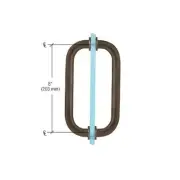 CRL Oil Rubbed Bronze 8" Back-to-Back Solid Brass 3/4" Pull Handles SPH80RB SPH