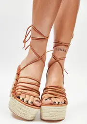 Mocha Life’s A Beach Platform Wedges