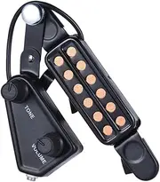 Pickup Acoustic Guitar, 12-Hole Acoustic Guitar Sound Hole Pickup Magnetic Transducer with Tone Volume Controller Audio Cable