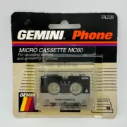 Vintage Gemini MC60 60 Minute Answering Machine Tape Micro Cassette NEW NOS