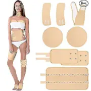 Reusable Washable Soft Cotton Women's Health with Castor Oil Pack Wrap Kit for Lower Back and Neck 8pcs