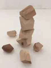 Bagged Set/8 Natural Rock Blocks Building Blocks Children Adult Fun