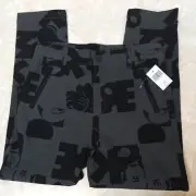 Disney Parks Mickey Mouse Gray Black Pants Sz 9/10 Retro Hipster Boys Unisex