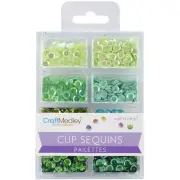 Craft Medley(TM) Creative Essentials Cup Sequins 7mm 0.56oz-Go Green GC457-C