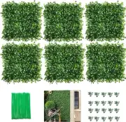 Grass Wall 24 Pack 10"x10" Artificial Boxwood 10"X10" 24P, Green
