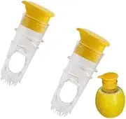 Lemon Juicer Squeezer - 2 Pack Citrus Manual Juicer - Hand Screw Top Lemon Juicer With Built-In Filter - Lemon Squeezer Press For Kitchen, Portable Manual Juicer For Extracting Lemons, Limes, Oranges