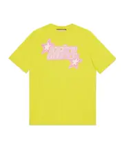 sequin-embellished cotton T-shirt XXS,S,XS Yellow