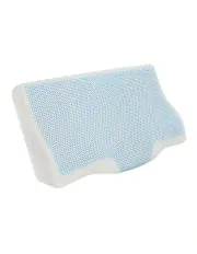 [Giselle Bedding] Contoured Memory Foam Pillow With Bamboo Cover in White