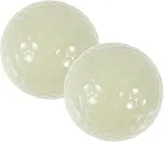 Milisten 2pcs Luminous Night Durable Synthetic Night Training Use Fun Golf Ball Replacements