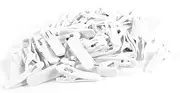 Ruilogod 50 Pcs Collar Lapel Mount Mic Earphone Cable Cord Wire Nip Clip White