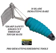 Pet Grooming DEMATTING RAKE 10 Razor Sharp Safety BLADES MATBREAKER Comb Tool