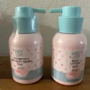 HAPPY BUM Baby Bath Set – Body Wash & Shampoo, Body Lotion 10.1 LF Oz. Each