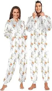 [Joisal] Fall Pumpkins White Comfortable and Warm Onezie Adult, Cosplay Costumes One Piece Pajamas