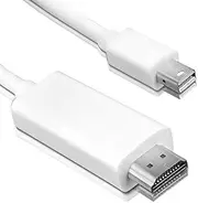 2m Mini DisplayPort DP to HDMI Cable Display Port Compatible with Microsoft Surface Pro/MacBook Pro/MacBook Air/iMac (White)