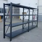 4.0M Length Matte Black Heavy Duty Warehouse Racks Storage Shelves Garage Shelf