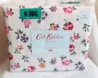 CATH KIDSTON LONDON KING SIZE FLANNEL LINEN SPRIG MULTI SHEET SET NWT