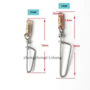 10pcs/lot Fishing Snap Swivels With Interlock Barrel Swivel Connector Solid Ring