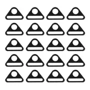 20 Pcs Triangle Metal Buckles String Bandage Connector Triangle D Rings Black