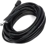 [TooToo] 10M/20M M22 High Pressure Washer Hose Water Pipe Quick Connector Cleaner Replacement Steel Wire Braided Water Pipe with Quick Connector for Karcher, Nilfisk (20M)