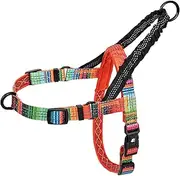 Leash Boss No Pull Dog Harness - Easy Walk for Small, Medium, Large Pets - Reflective No Pull Pet Harness with Rear and Front Clip - Large Blanket Pattern Design with Handle