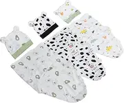 COSMEVIVI 3Sets Hats Soft Cotton Sleeping Sack for Newborn Boys Versatile Wrap for Nursing Receiving Stylish Nursery Decor
