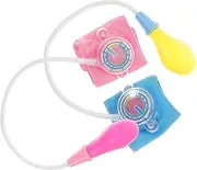 Toyvian 2PCS Pretend Play Doctor Toys, Simulation Family Doctor Toy, Realistic Blood Pressure Cuff Kids Doctor Role Play Toy Blood Pressure Monitor Dress Up Toys for Kids